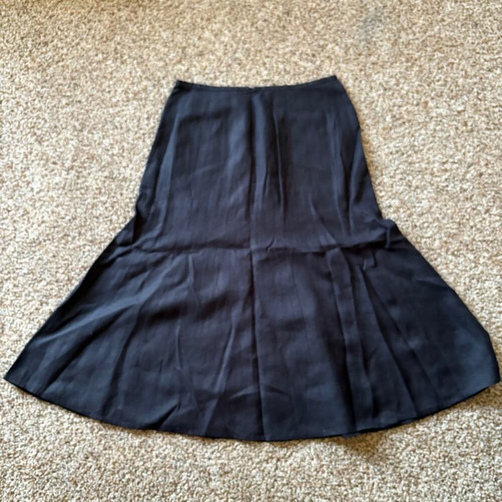 Talbots Petites 100% Irish Linen Fit and Flare Midi Womens sz 10 Gray Quiet Lux - Picture 7 of 8